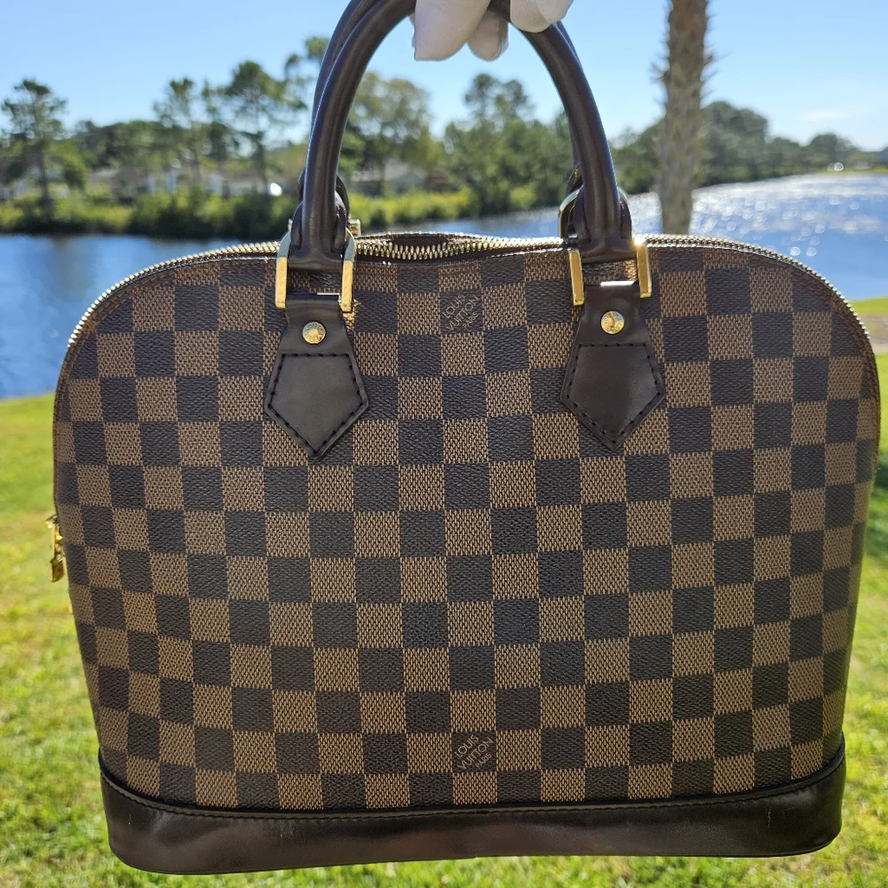 Louis Vuitton Alma Pm Damier Ebene Leather/Canvas Handbag - Picture 16 of 16